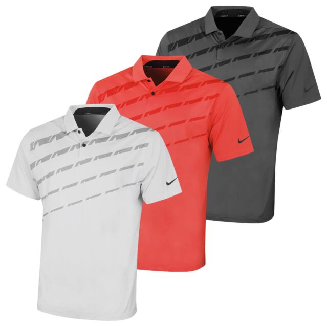 Nike Mens Dri Fit Vapor Graphic Moisture Wicking Stretch Golf Polo Shirt