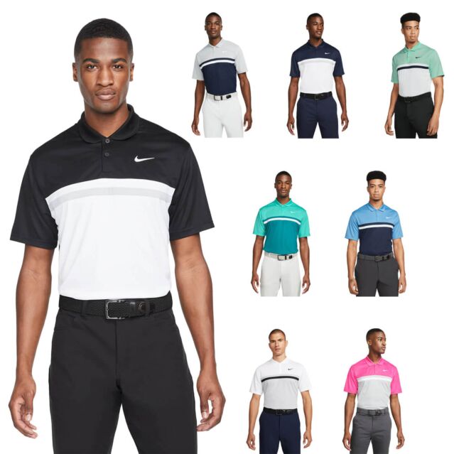 Nike Mens SS Dri-Fit Victory Moisture Wicking Recycled Golf Polo Shirt