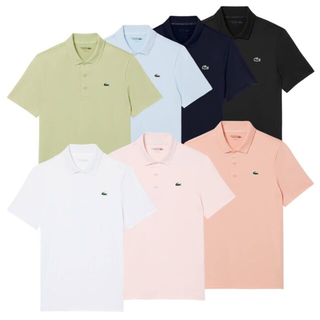 Lacoste Mens 2026 UV Protection Stretch Moisture Wicking Golf Polo Shirt
