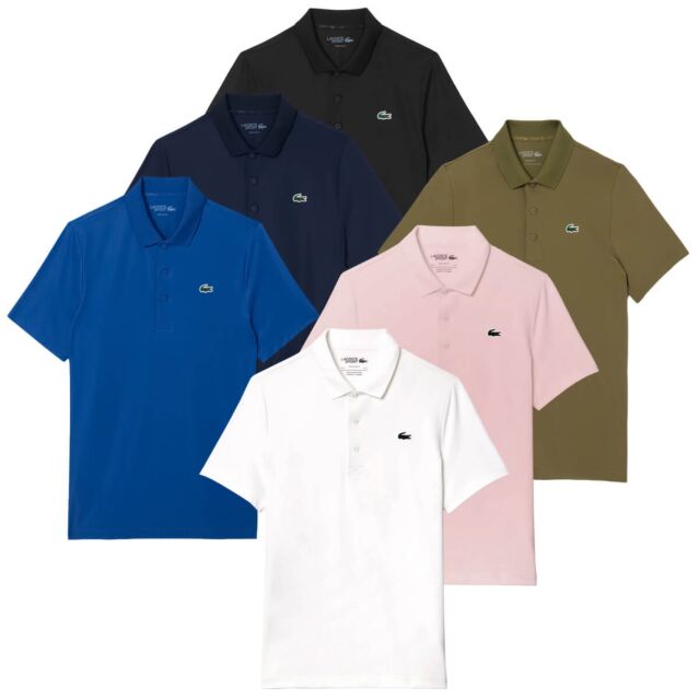 Lacoste Mens 2025 Lightweight Ultra-Dry Moisture Wicking Polo Shirt