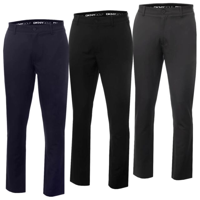 DKNY Mens Performance Stretch Moisture Wicking Golf Trousers