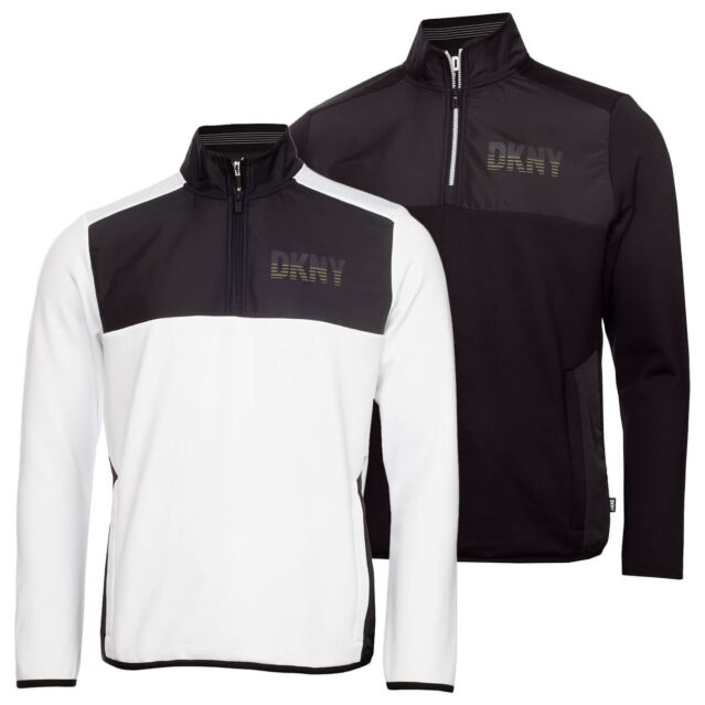 DKNY Mens Buzzard Hybrid Half Zip Stretch Lightweight Breathable Golf Sweater