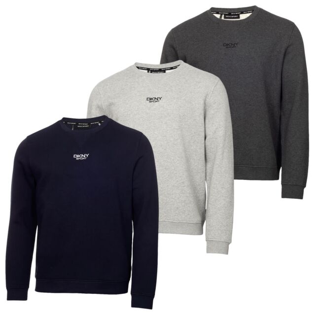 DKNY Mens Harlem Breathable Soft Feel Comfort Crew Neck Jersey Sweater