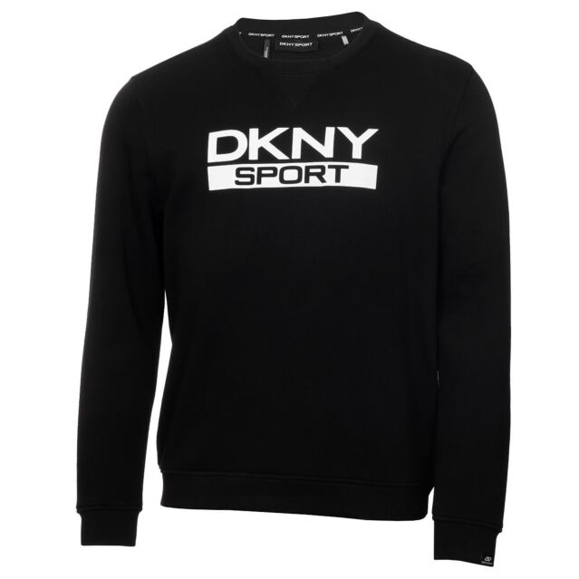 DKNY Mens South Street Breathable Soft Feel Jersey Crew Neck Sweater