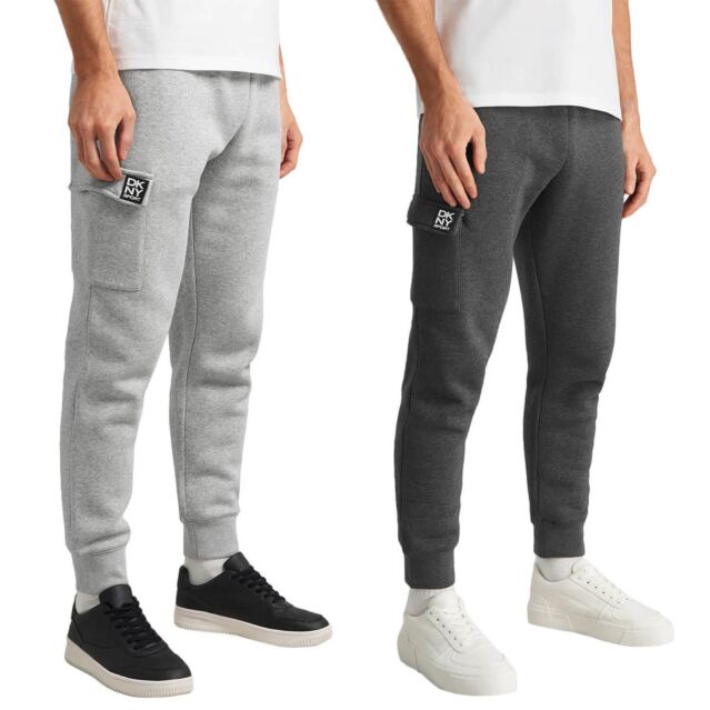 DKNY Mens Harlem Breathable Cargo Sweatpants Sport Jersey Joggers