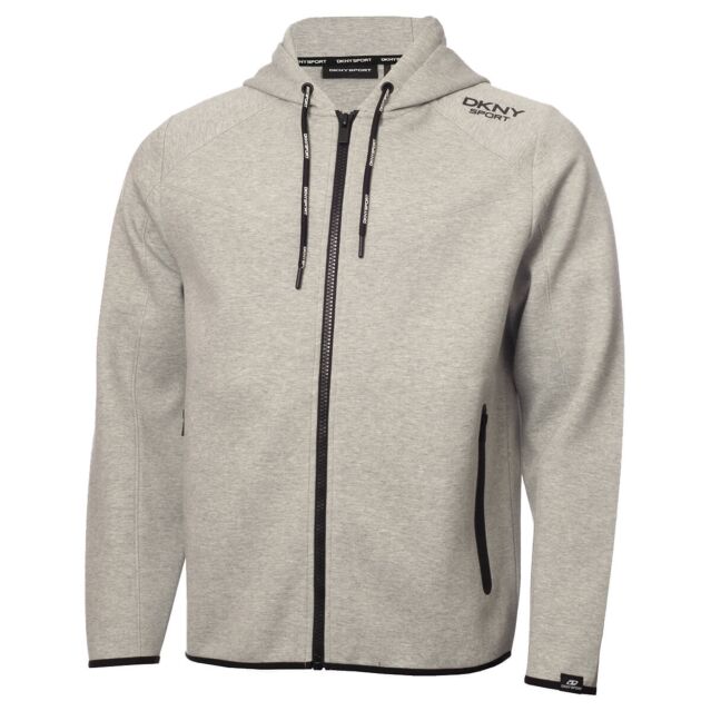 DKNY Mens Hyper Tech Sport Warm Cotton Blend Hoody