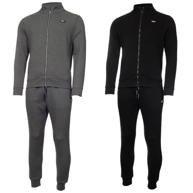 DKNY Mens Essential Full Zip Soft Cotton Sport Jersey Tracksuit