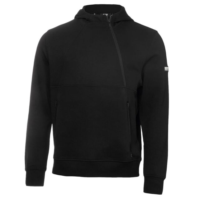 DKNY Mens Hyper Asymmetrical Midweight Breathable 1 4 Zip Hoody