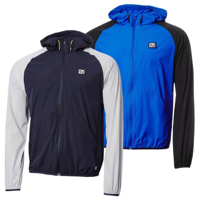 DKNY Mens Georgetown Water Repellent Windbreaker Golf Jacket