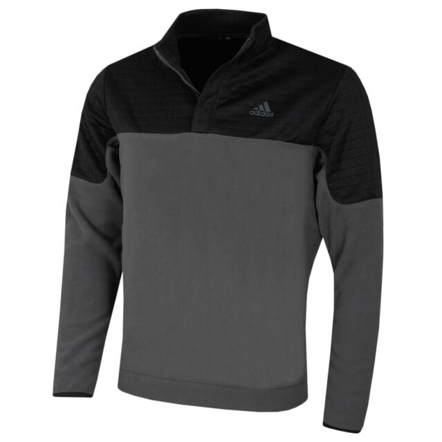 adidas Golf Mens Durable Water Repellent Colour Block 1/4 Zip Sweater