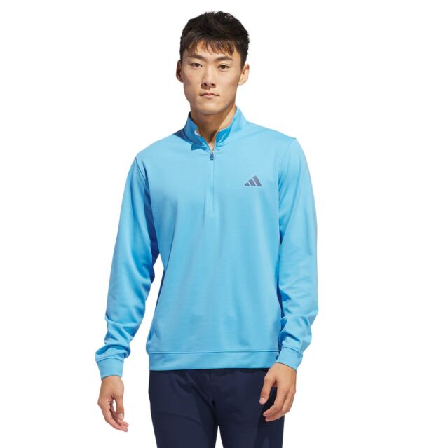 adidas Golf Mens Elevated Quarter Zip Left Chest Sweater