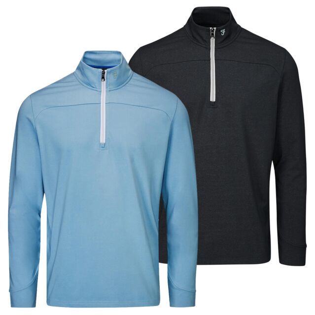 Farah Mens Hayes Breathable Lightweight Four Way Stretch Golf Sweater