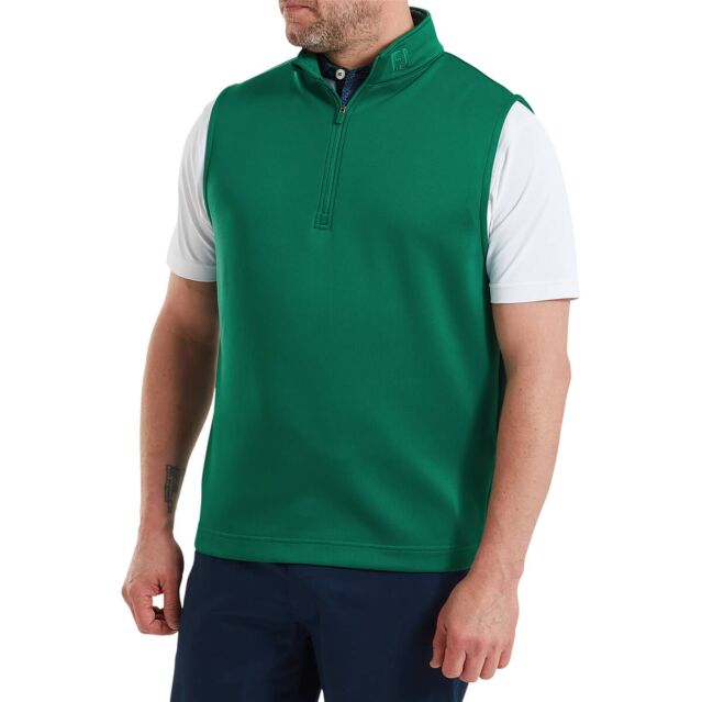 Footjoy Mens Half-Zip Knit Moisture Wicking Stretch Fabric Golf Vest Gilet
