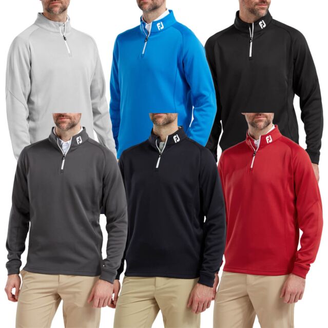 FootJoy Mens 2024 Chill-Out Pullover Lightweight Moisture Wicking Golf Sweater