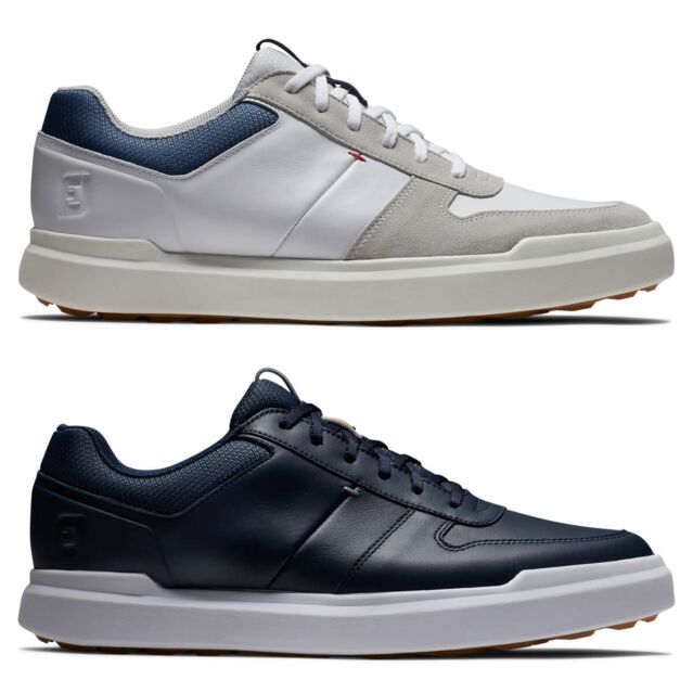 FootJoy Mens 2025 Contour Casual Leather Waterproof Spikeless Golf Shoes