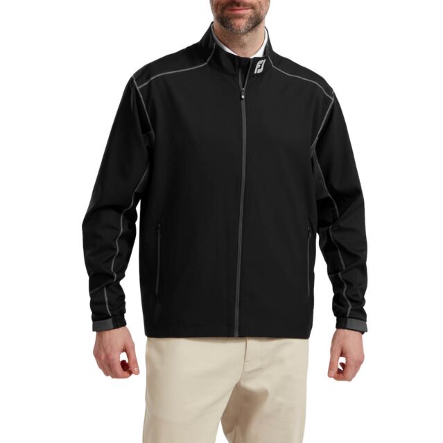 Footjoy Mens Full Zip Side Pockets Regular Fit Golf Windshirt