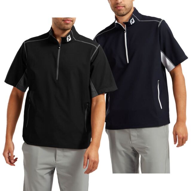 FootJoy Mens 2024 Half-Zip Side Pockets Regular Fit Golf Windshirt