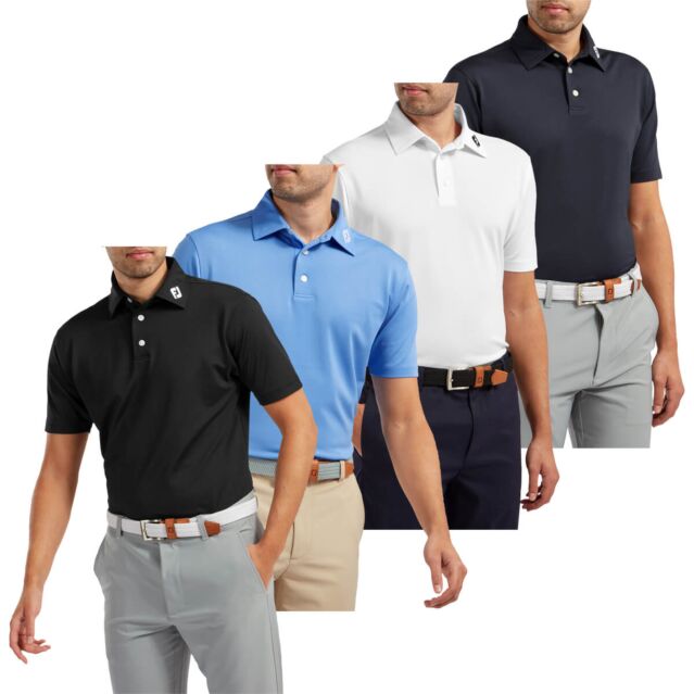 FootJoy Mens 2025 Performance Short Sleeve Ath Moisture Wicking Golf Polo Shirt