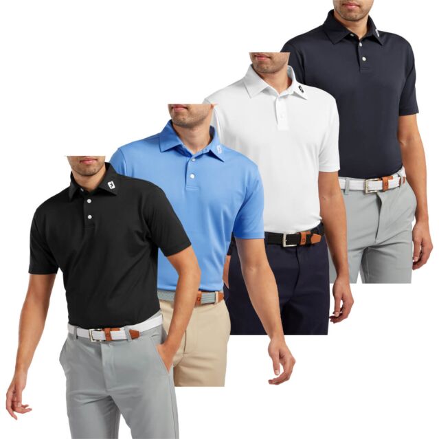 FootJoy Mens 2024 Performance Short Sleeve Ath Moisture Wicking Golf Polo Shirt