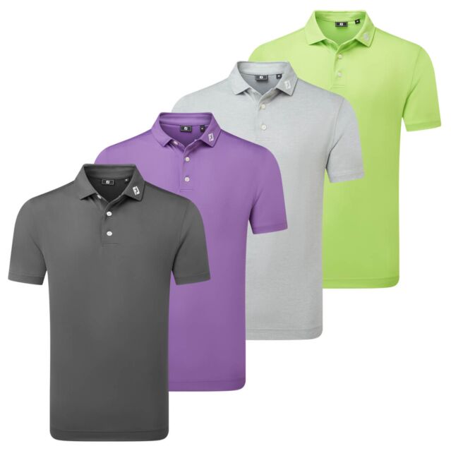 FootJoy Mens ProDry Pique Short Sleeve Athletic Light Golf Polo Shirt