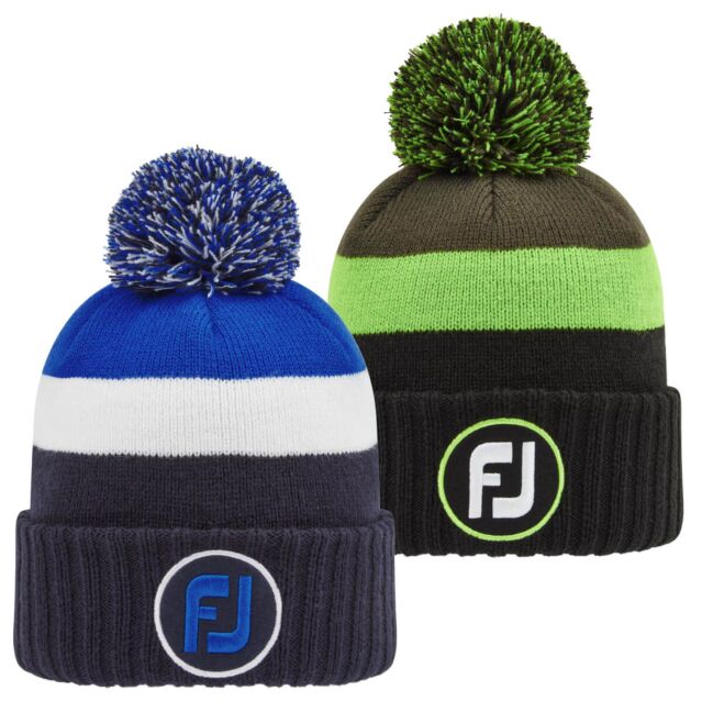 Footjoy Unisex 2025 Stretch Knit Warm Golf Warm Acrylic Pom Pom Beanie Hat