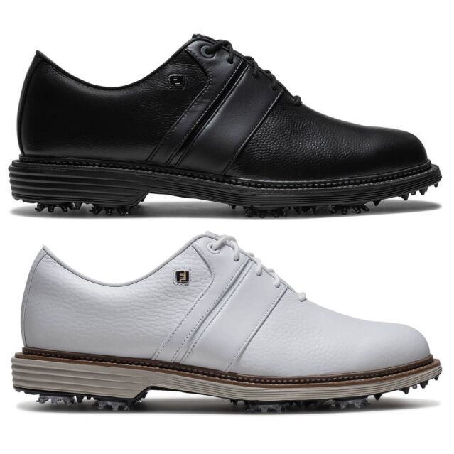 Footjoy Mens Premiere Series Packard Leather Spiked Wide Fit Golf Shoes