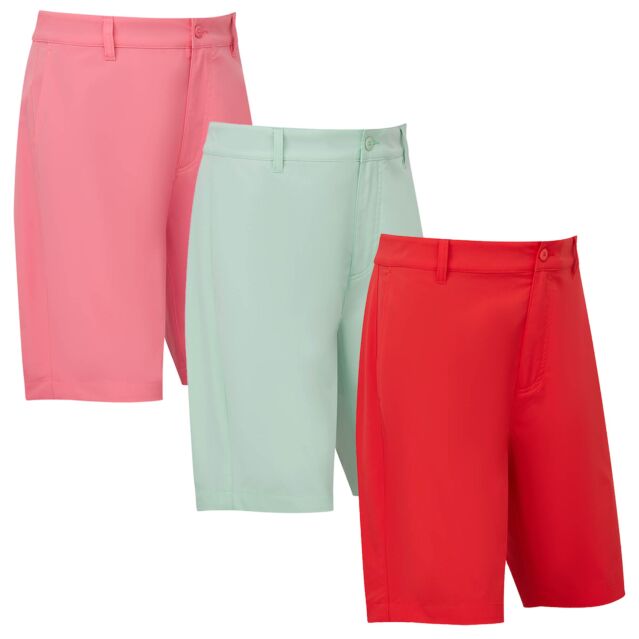 Footjoy Mens FJ Par Stretch Lightweight Modern Taper Fit Golf Shorts