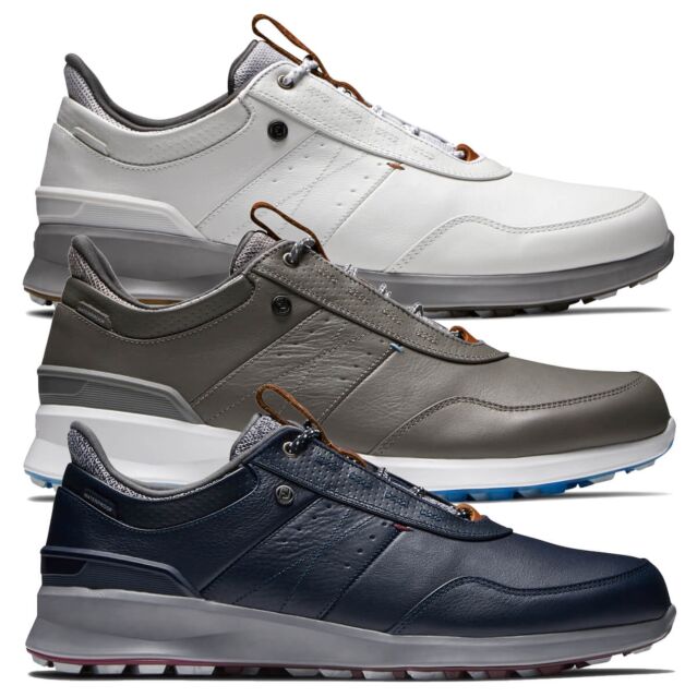 FootJoy Mens Stratos Waterproof StratoFoam Spikeless Leather Golf Shoes