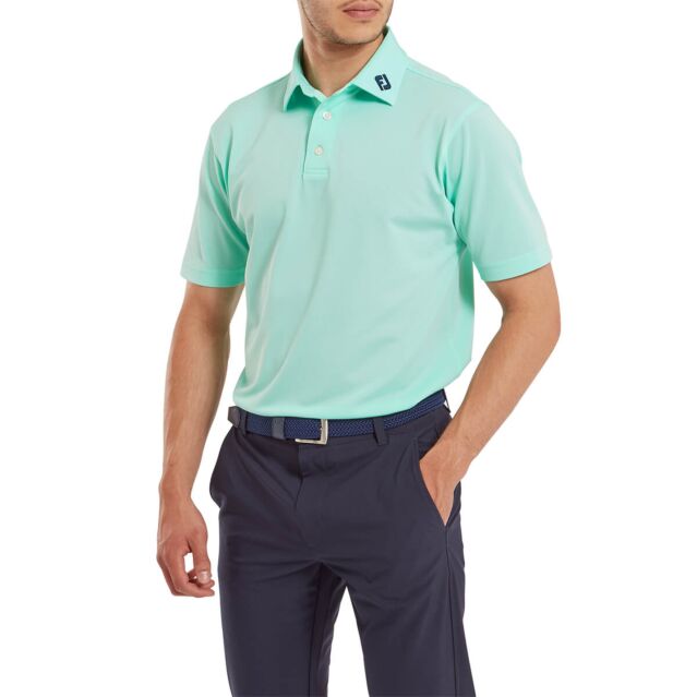FootJoy Mens Wicking Pique Golf Polo Shirt