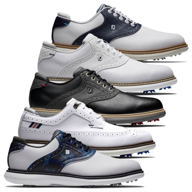 FootJoy Mens 2024 FJ Traditions Waterproof Leather Spiked Golf Shoes