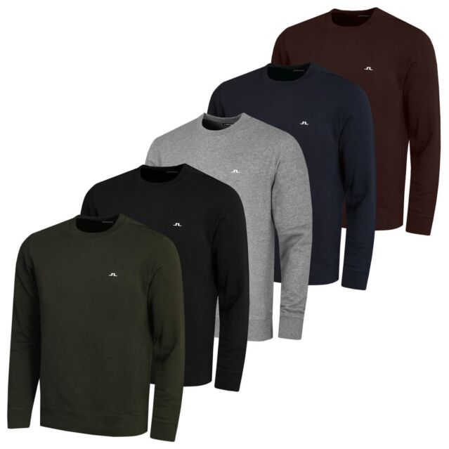 J.Lindeberg Mens 2025 M Crew Neck Long Sleeve Cotton Golf Sweater