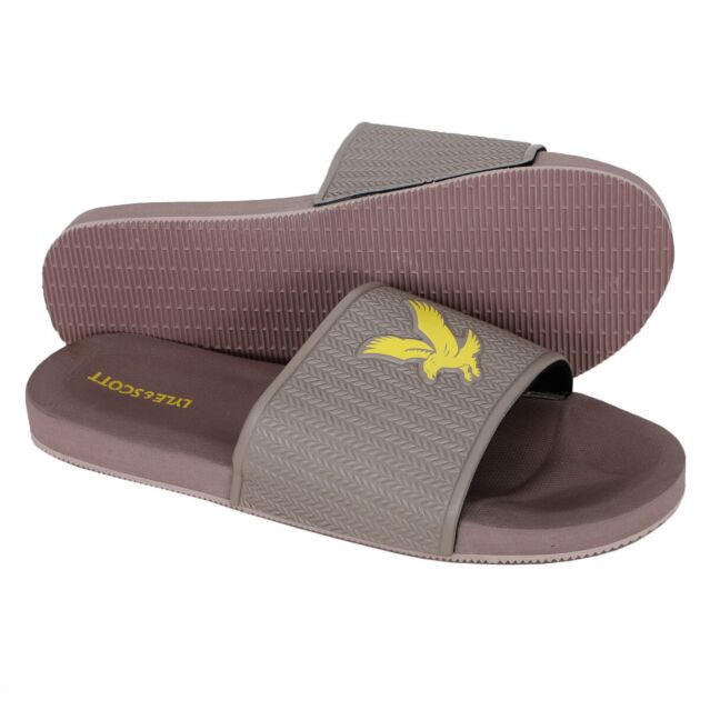 Lyle & Scott Mens 2024 Easy Slide Slip On Lightweight Durable PU Slider Sandals
