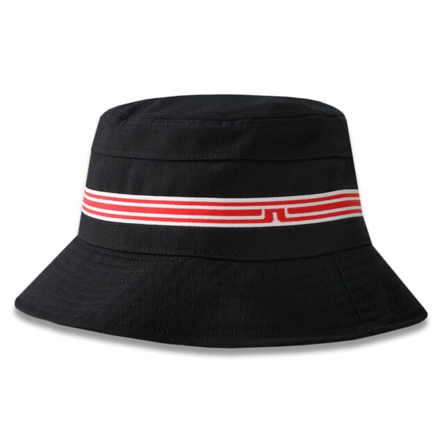 J.Lindeberg Mens Denver Stripe Stretch Fabric Golf Bucket Hat
