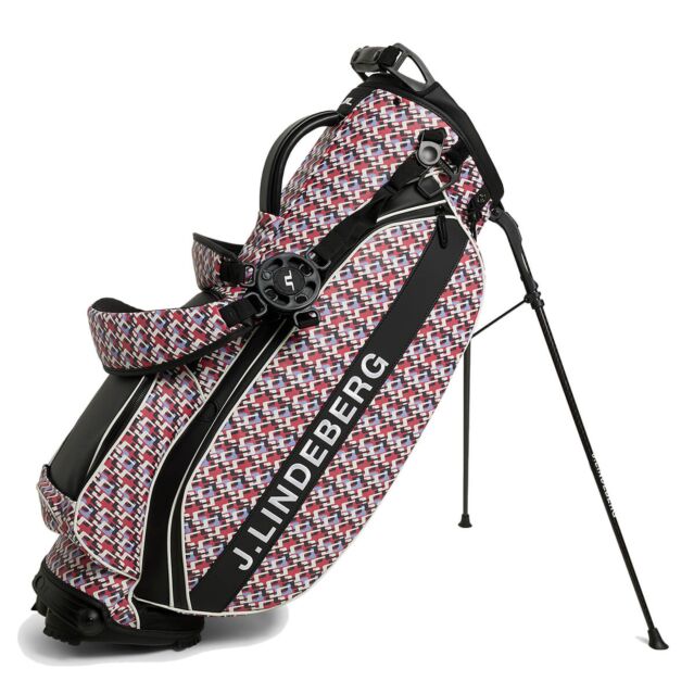 J.Lindeberg Mens Play Print Fast Dry Carbon Fibre Golf Stand Bag