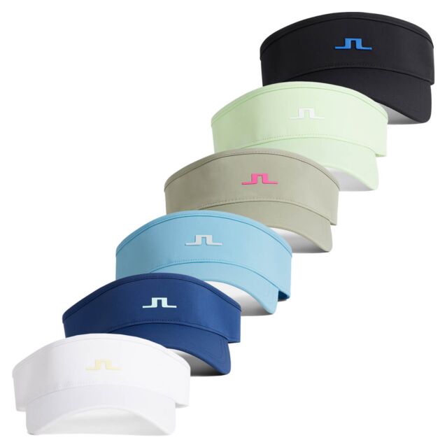 J.Lindeberg Mens Yaden Adjustable Light Fast Dry Golf Visor Hat