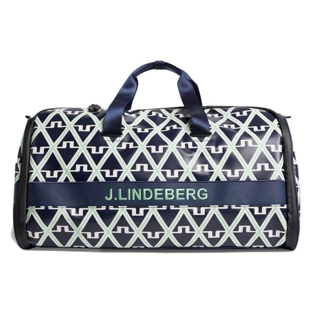 J.Lindeberg Mens Garment Printed Water Resistant 52L Duffel Bag
