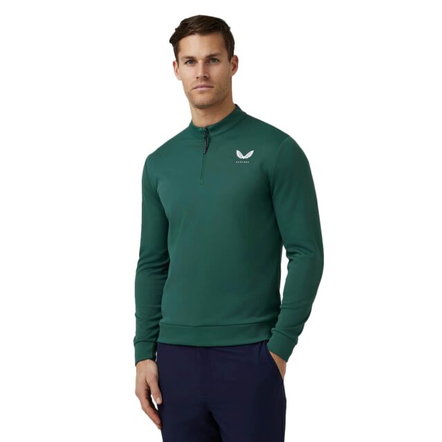 Castore Mens 2024 Classic Quarter Zip Lightweight Stretch Golf Sweater
