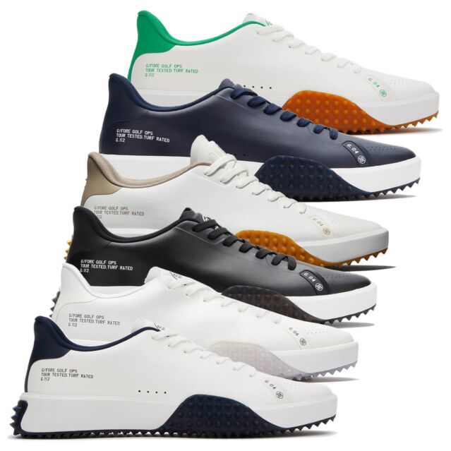 G/Fore Mens 2025 G.112 PU Leather Waterproof  EVA Midsole Spikeless Golf Shoes