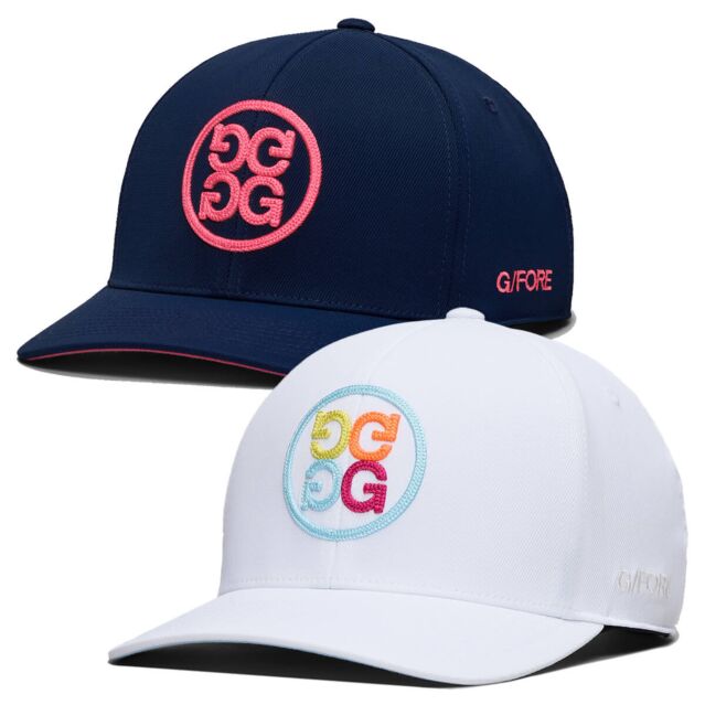 G/Fore Mens Chainstitch Circle G's Contrast Stretch Cotton Twill Golf Cap