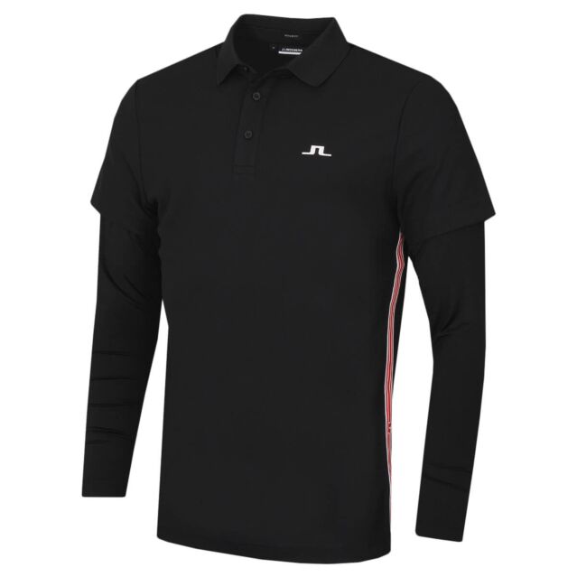 J.Lindeberg Mens Liam Regular Fit Long Sleeve Golf Polo Shirt
