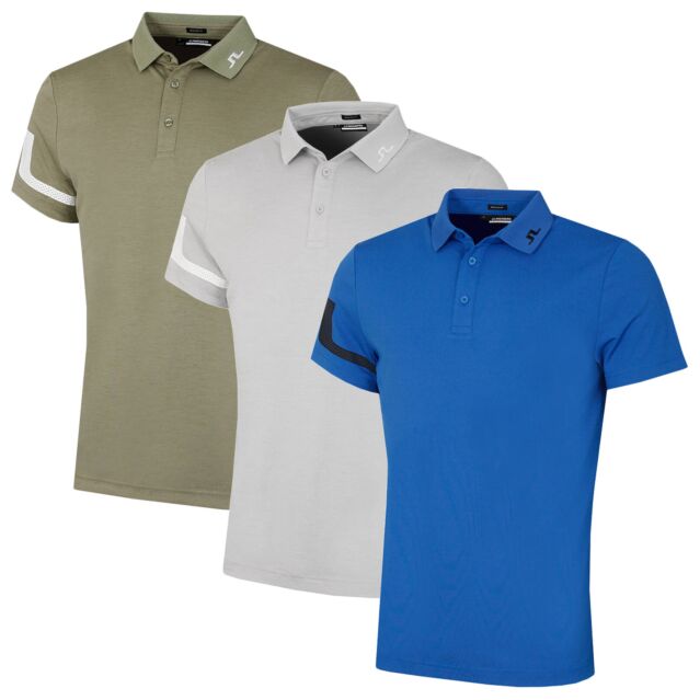 J.Lindeberg Mens Heath Regular Fit 4-Way Stretch Golf Polo Shirt