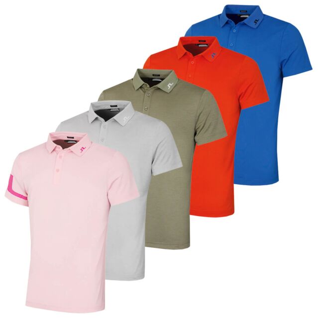 J.Lindeberg Mens Heath Regular Fit 4-Way Stretch Golf Polo Shirt
