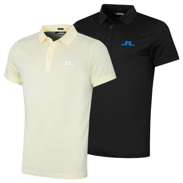 J.Lindeberg Mens Bridge Regular Fit Mesh Stretch Golf Polo Shirt