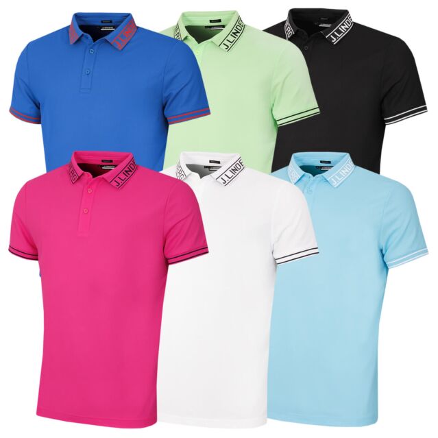 J.Lindeberg Mens Austin Regular Fit Fast Dry Soft Golf Polo Shirt