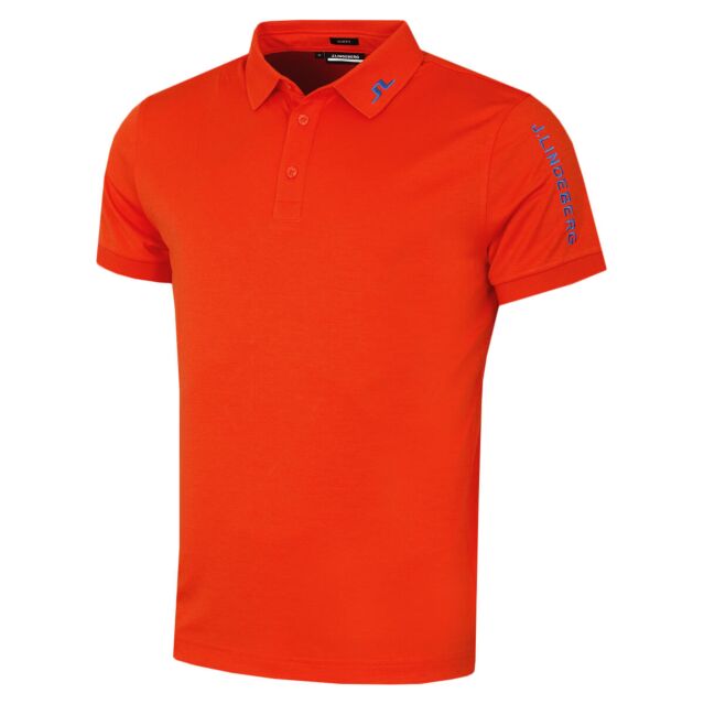J.Lindeberg Mens Tour Tech Slim Fit 4 Way Stretch Golf Polo Shirt