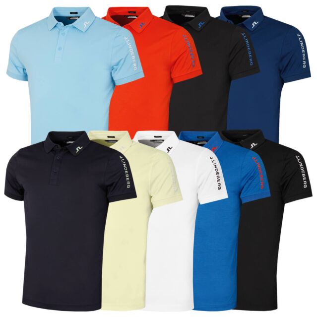 J.Lindeberg Mens Tour Tech Slim Fit 4-Way Stretch Golf Polo Shirt