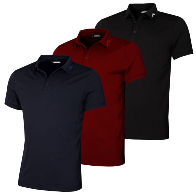 J.Lindeberg Mens KV Regular Fit Print Stretch Golf Polo Shirt