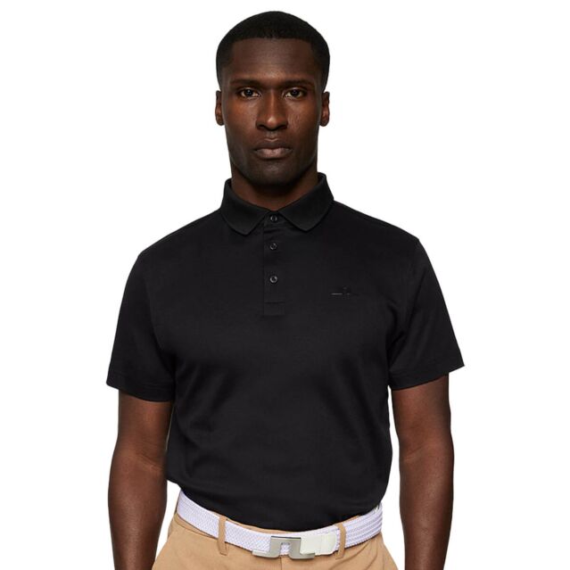 J.Lindeberg Mens Silo Fit Smooth Silk Blend Luxury Golf Polo Shirt