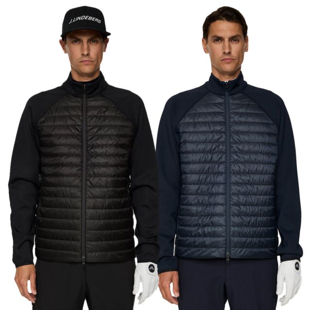 J.Lindeberg Mens Hayden Quilt Hybrid Stretch Soft Golf Jacket