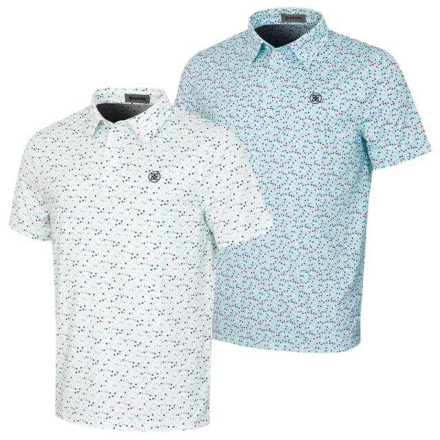 G/Fore Mens Aye Poppy Tech Moisture Wicking Stretch UPF 50+ Golf Polo Shirt